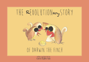 front cover of the revolutionary story of darwin the finch Graphic designer Web Design Illustrator