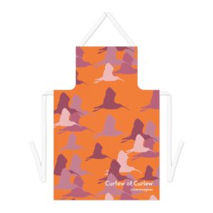 Curfew of Curlew stylish adult apron in orange
