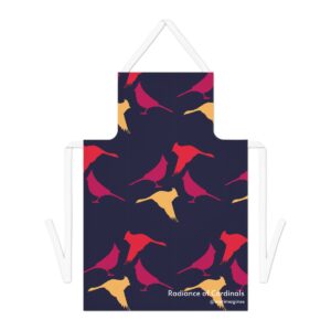 Red Cardinal Apron, Radiance of Cardinals adult apron