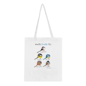 Scottish Tits Tote Bag – Eco-Friendly Cotton Bag with Beautiful Bird Illustrations