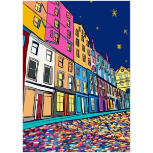 Victoria Street Greeting Card Pack – Vibrant Edinburgh Illustrations, Eco-Friendly